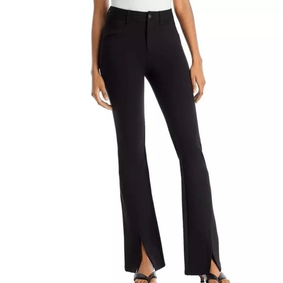 Paige Winona High Rise Slit Hems Bootcut Black Stretch Pants Women's Size 30 - Picture 3 of 6